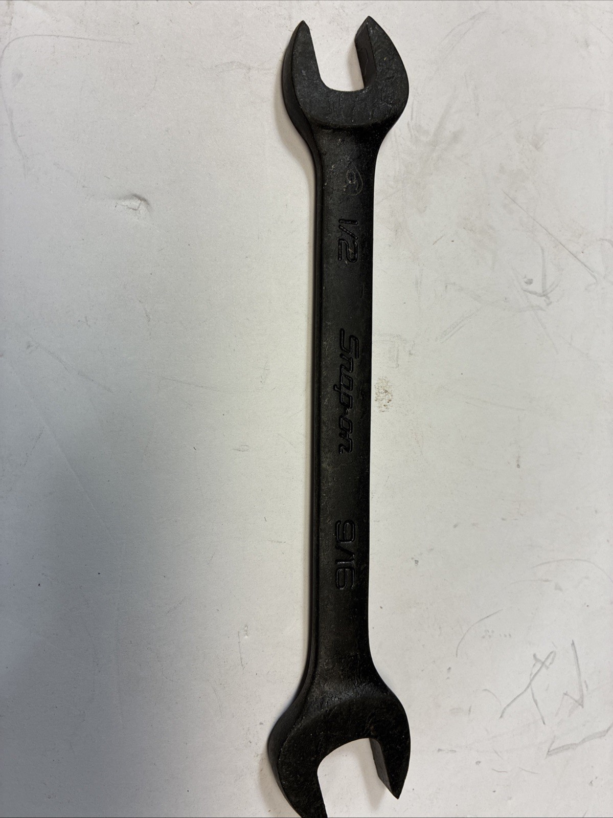 Snap On 1/2–9/16″ Open-End Wrench SAE Black Oxide Industrial Finish GVO1618B NEW