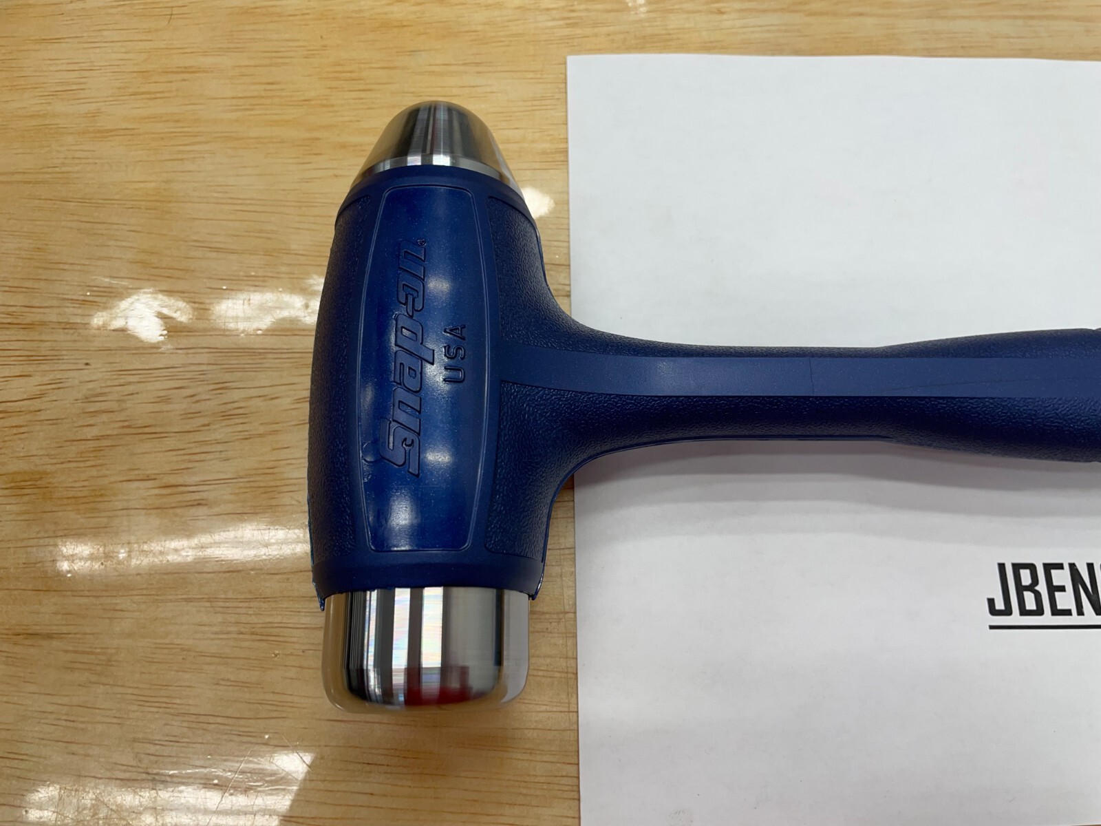 Snap-on Tools NEW POWER BLUE 40oz / 1125g Soft Grip Dead Blow Hammer HBBD40MB