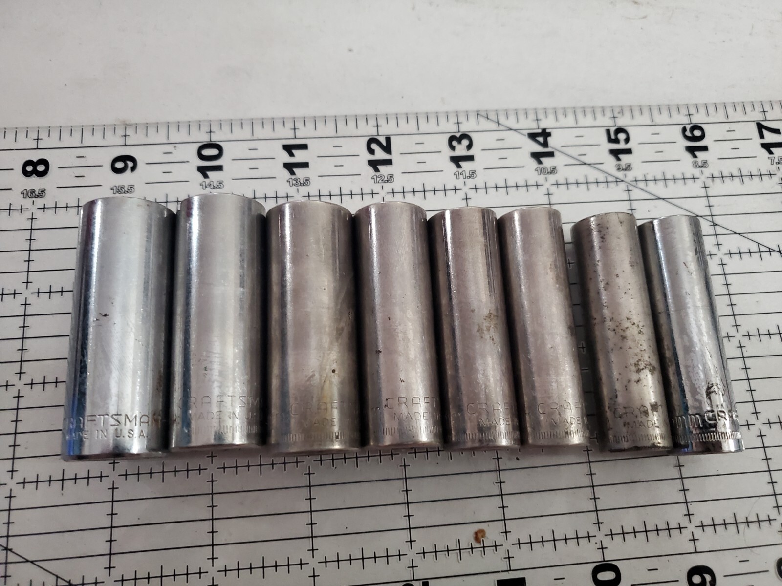 Craftsman USA 3/8″ Drive Deep Socket Set Metric 6 Point Tool MANY DUPLICATES