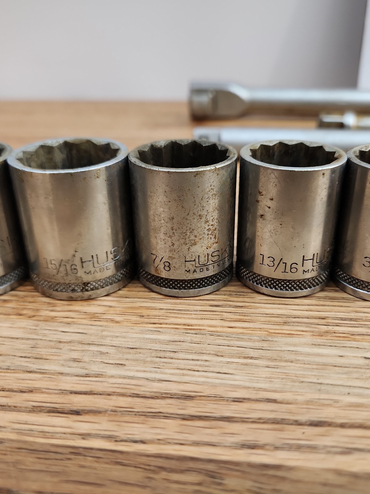Vintage H Underline Husky 1/2″ 3/8″ 1/4″ Drive Socket Set Made In USA 31 Pieces