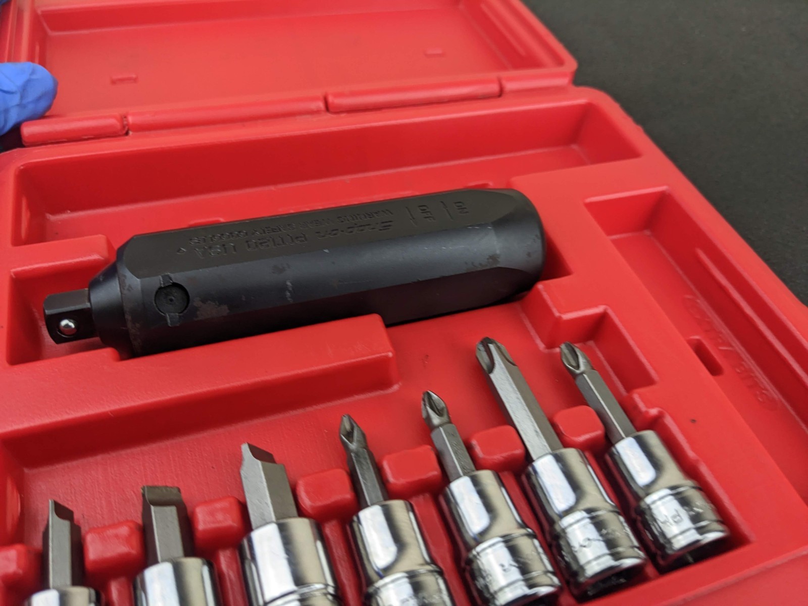 #bo117 Snap On Tools PIT208 EPIT208 3/8” Impact Driver Set 8 pcs with Case