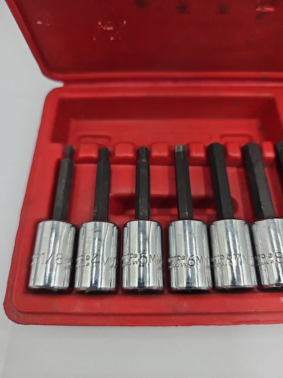 Proto Tools J4900MA Metric 10 Pc. Hex Bit Socket Set **One Missing** Please Read