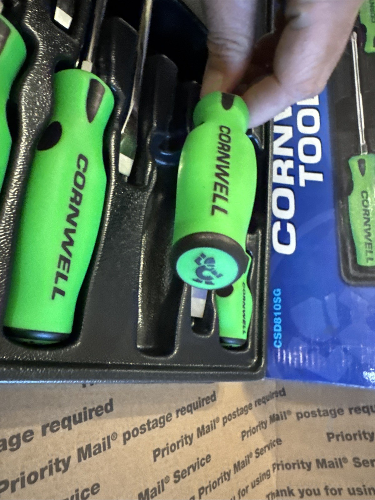 Cornwell Tools 10pc. Screwdriver Set Green Flat & Philips (CSD810SG)