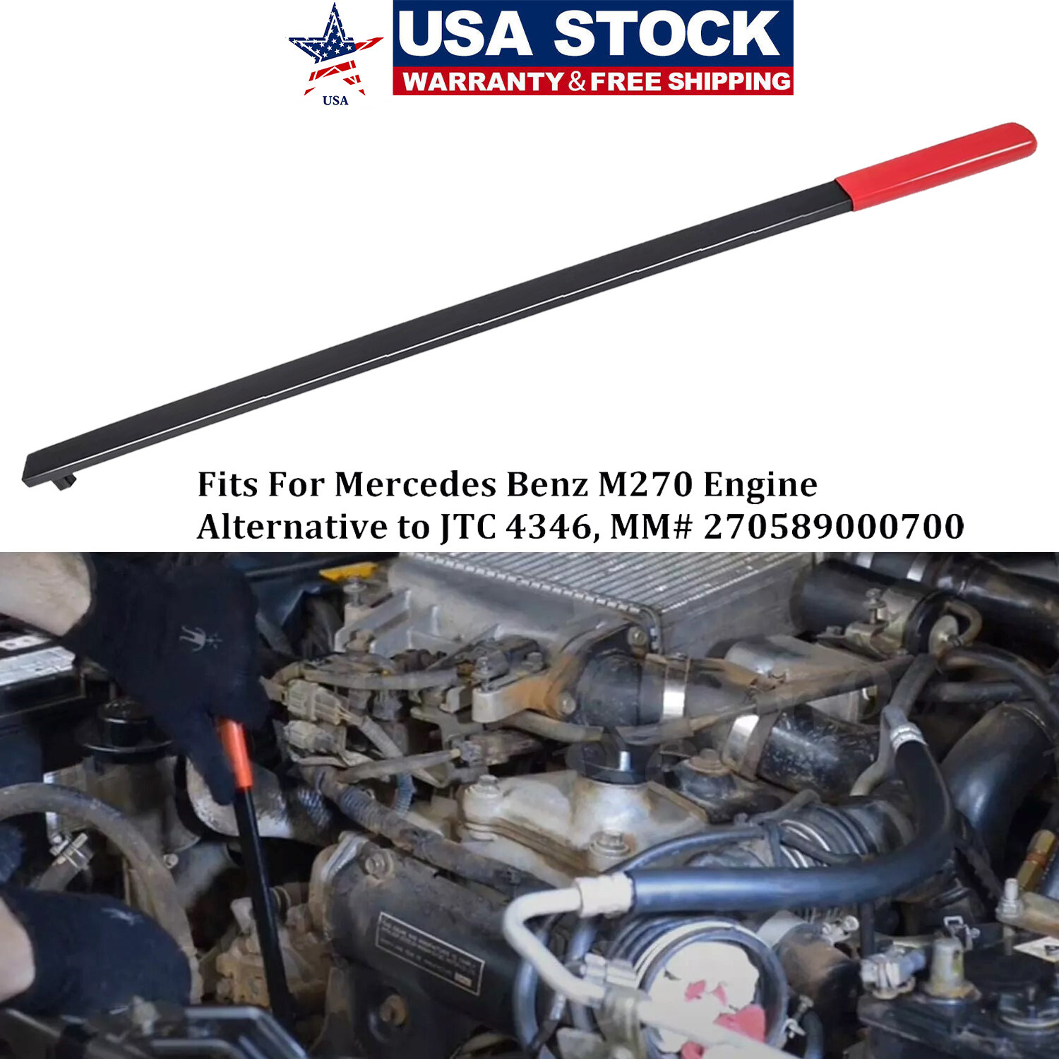 4346 Serpentine Belt Tool Tensioner for Mercedes Benz M270 MM# 270589000700
