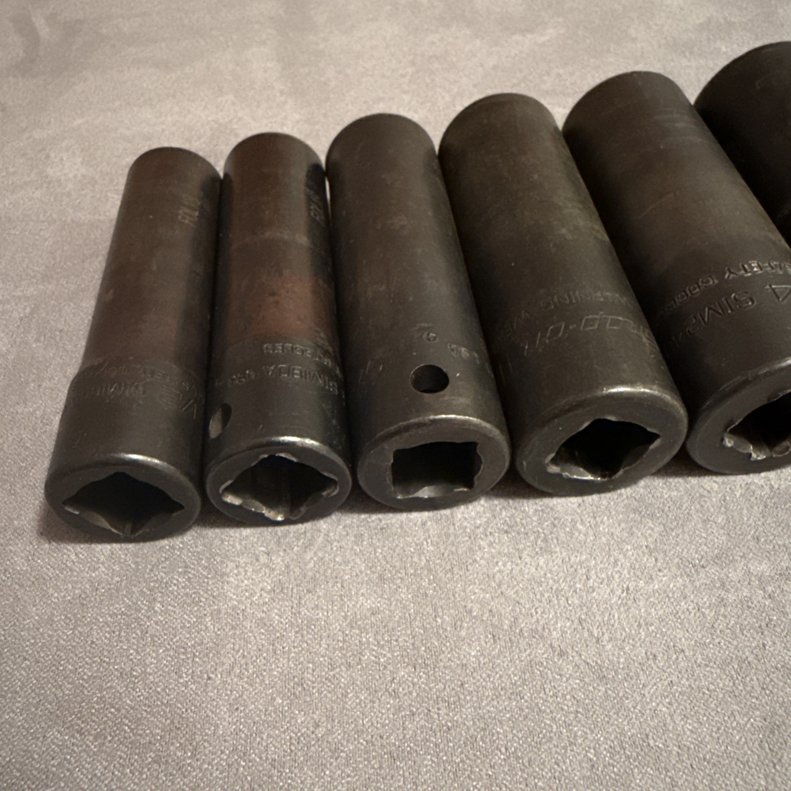 Snap-on 9 Pc 1/2″ Dr SAE Deep Impact Socket Set 1/2″ – 1″ 6Pt 309SIMYA