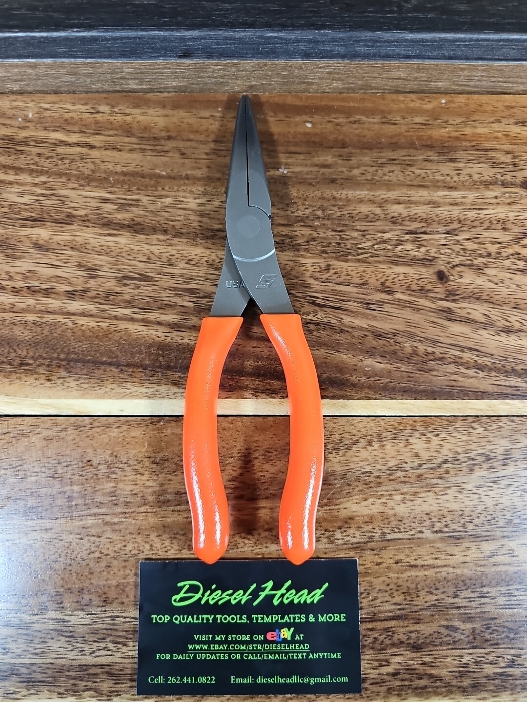 *NEW* Snap On 96ACF – 8″ Talon Grip™ ORANGE NEEDLE Nose Pliers FREE SHIPPING