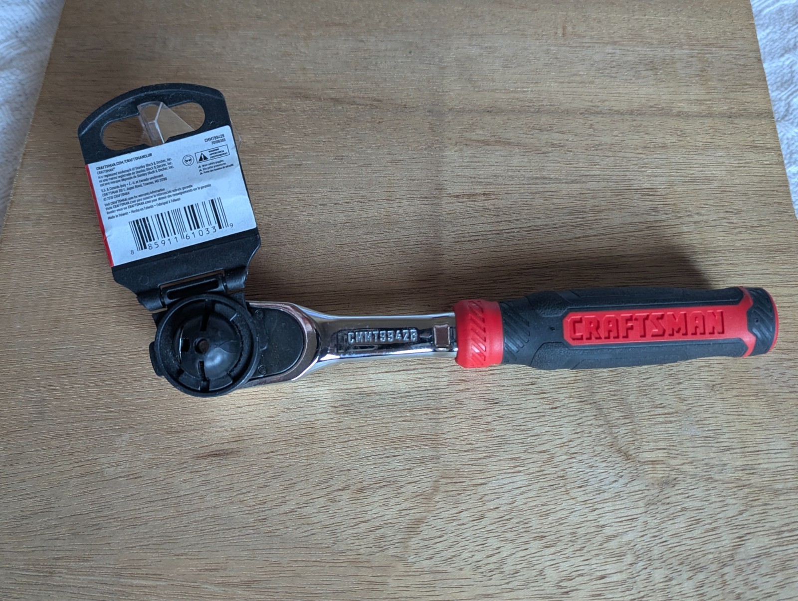 Craftsman 3/8″ Drive Rotating Ratchet Chrome – Soft Grip – For Tight Spaces NEW!