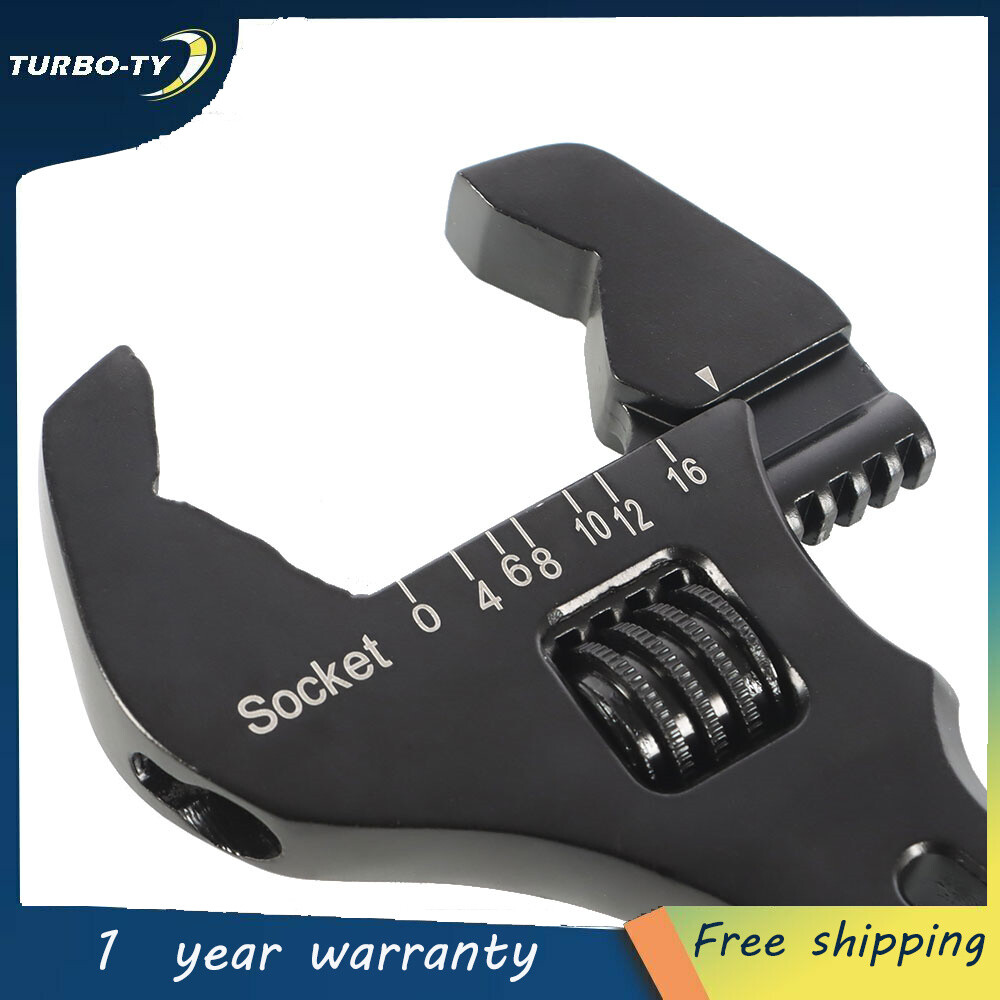 Black Adjustable Wrench Aluminum Tool Spanner for Hose End Fitting 3AN-16AN