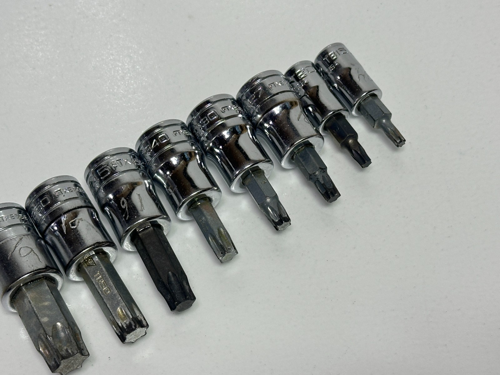 🇺🇸 Snap-on Tools USA 8pc Torx Socket Set, T15-T55 w/ 6 TB Heavy Duty Removal