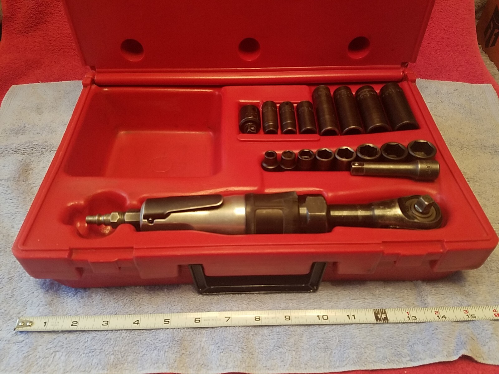 MAC TOOLS 3/8″ DRIVE SAE IMPACT SOCKET SET 6 PT 18 PC IN CARRYING CASE USA MADE