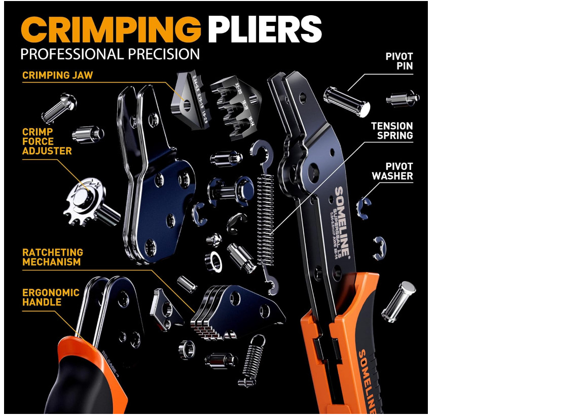 Professional Crimping Tool Kit, Waterproof Automotive Electrical Connectors Set