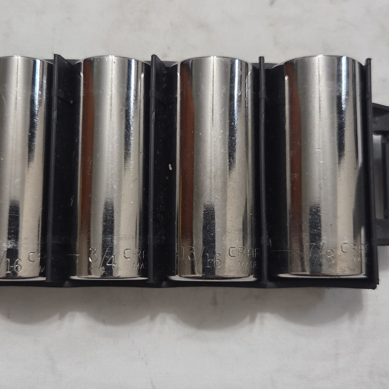 Craftsman -G- SAE 9pc 3/8″ – 7/8″ 6 Pt Deep Socket Set 3/8″ Dr. 934439 – USA