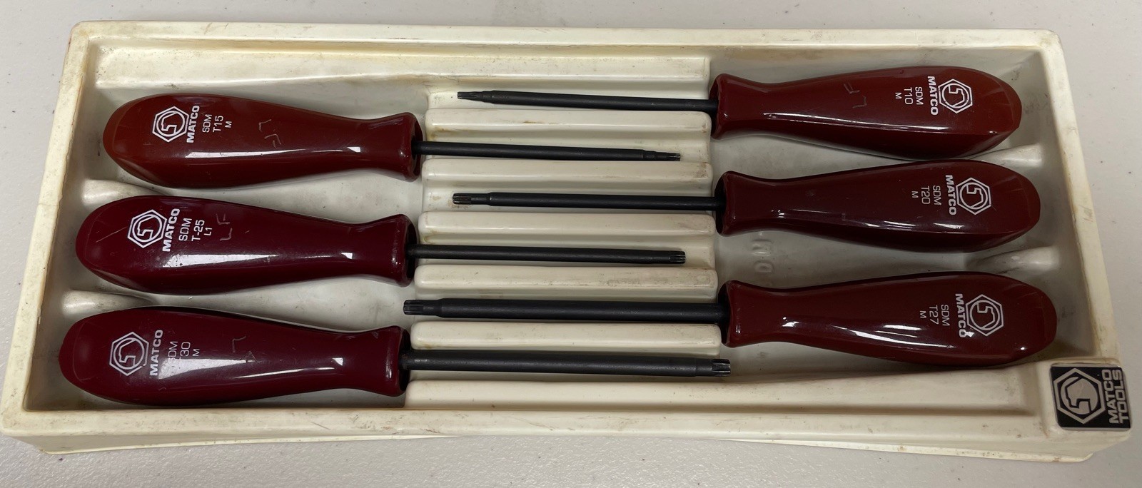 Matco Tools SDM Torx Driver set T10 T15 T20 T25 T27 T30 Lot of 6 – Hard Handles