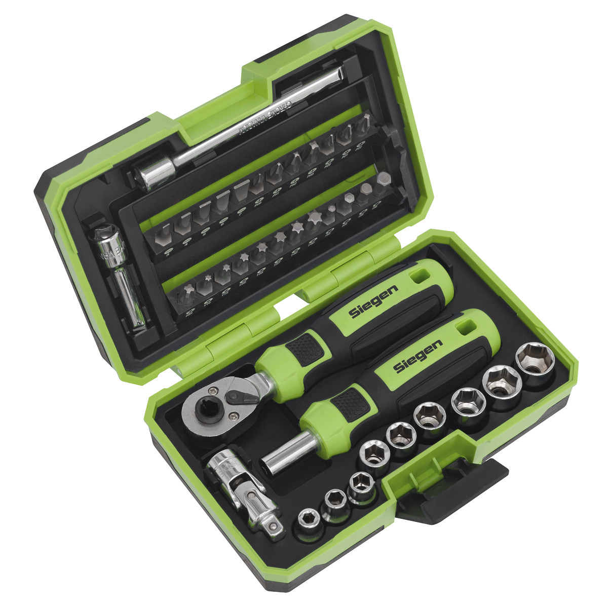 Sealey Socket & Bit Set 38pc 1/4″Sq Drive High Grade Steel