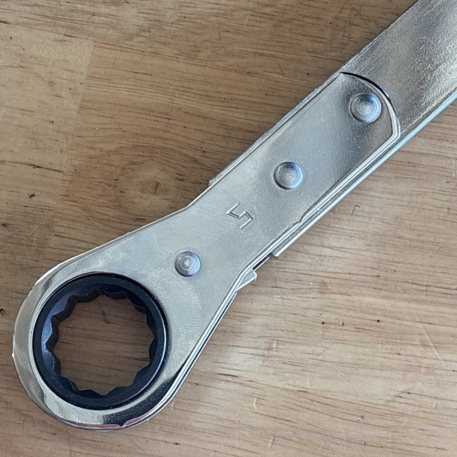 Lang 3/4″ x 7/8″ Long Ratcheting Box End Wrench 12pt Reversible 9660 USA NEW