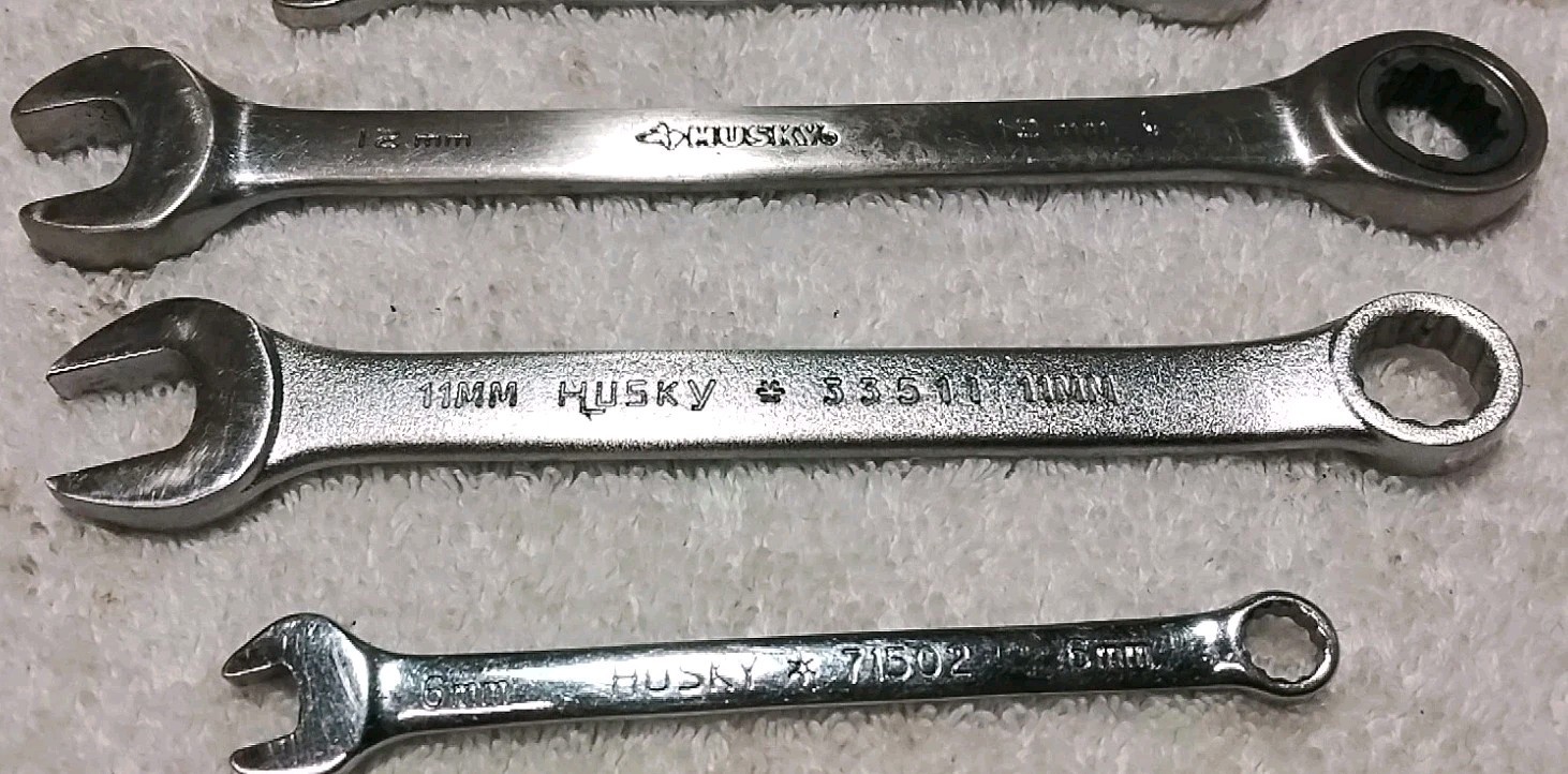9pc HUSKY SAE-METRIC ASSORTED TYPES & SIZES