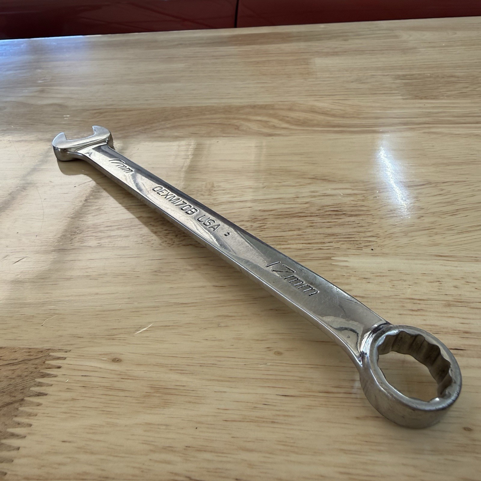 Snap-On OEXM170B Combination Wrench – 17mm – 12 Point Box End – USA- Metric