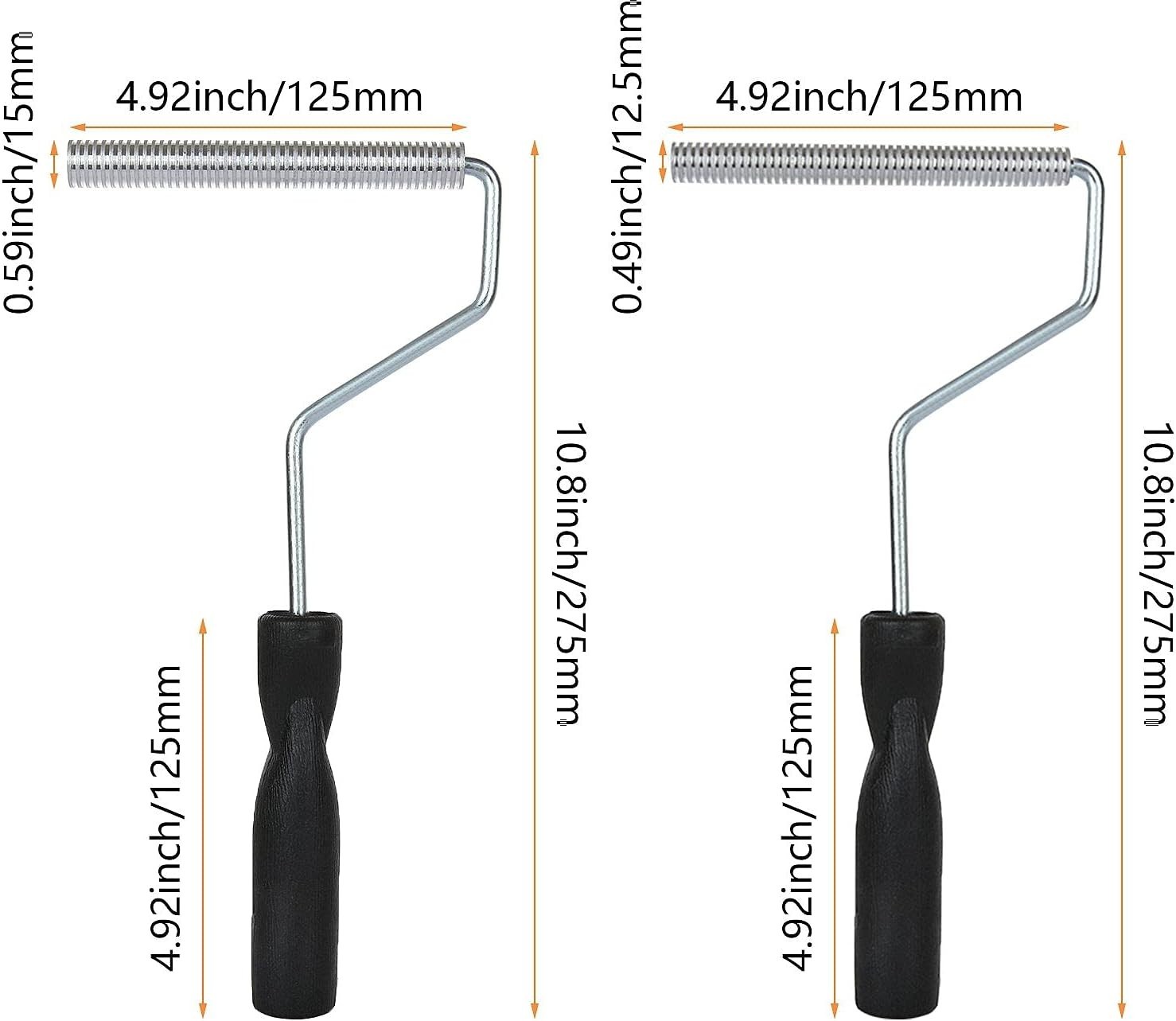 5x Kit de herramientas de rodillo de fibra de vidrio Rodillo laminador de resina