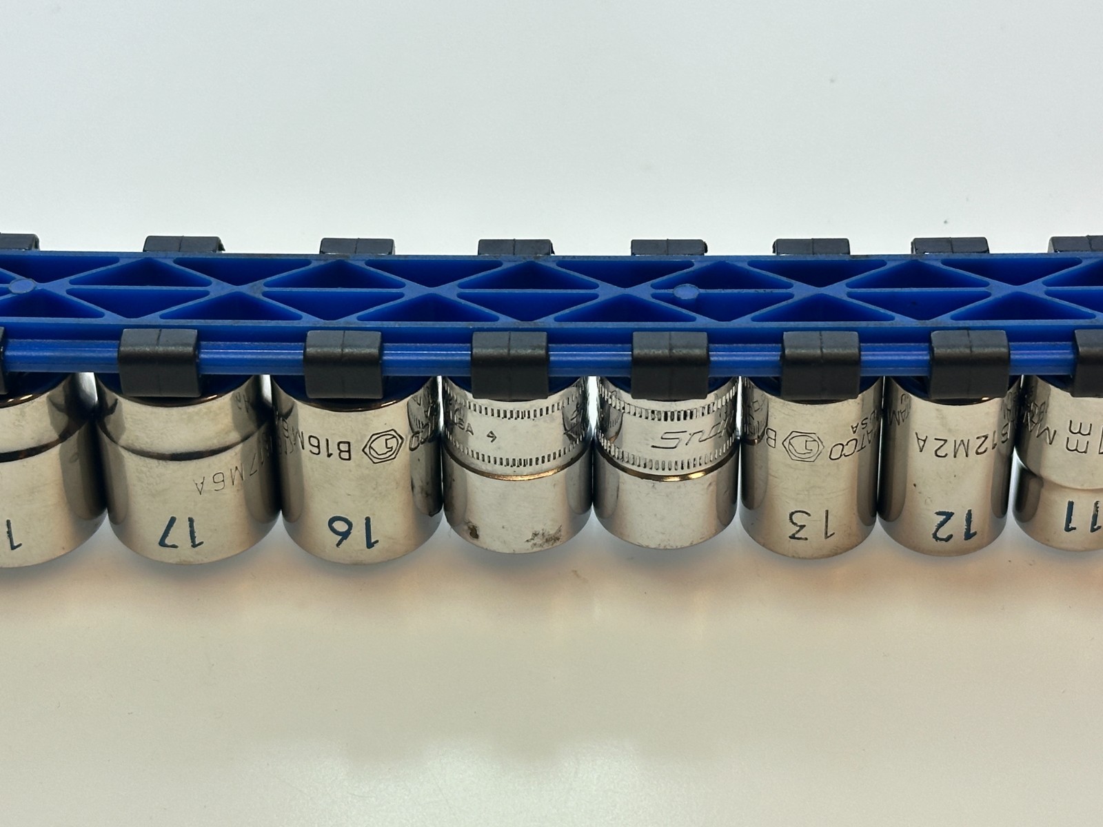 Matco Tools USA 12pc 3/8 Drive Metric 9mm-20mm Chrome Socket Set, (2) Snap-On