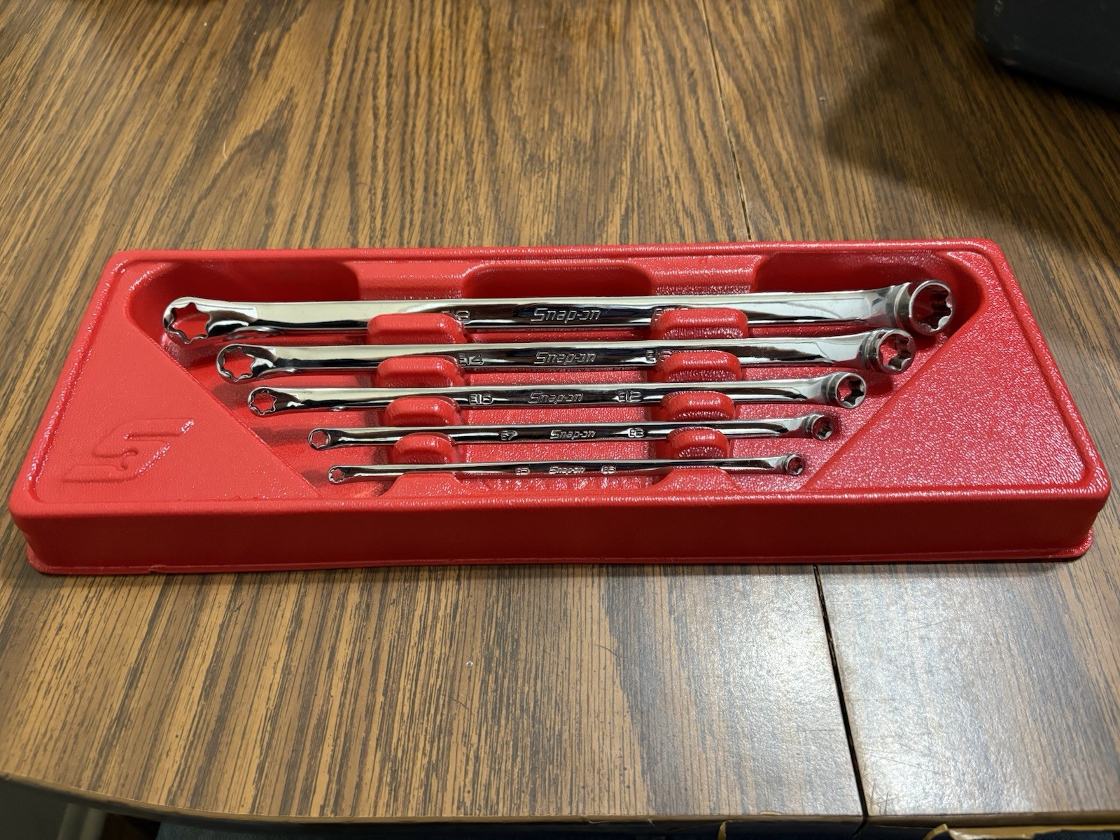 Snap-on 5 Pc TORX Long 10° Offset Box Wrench Set (E5-E20) New