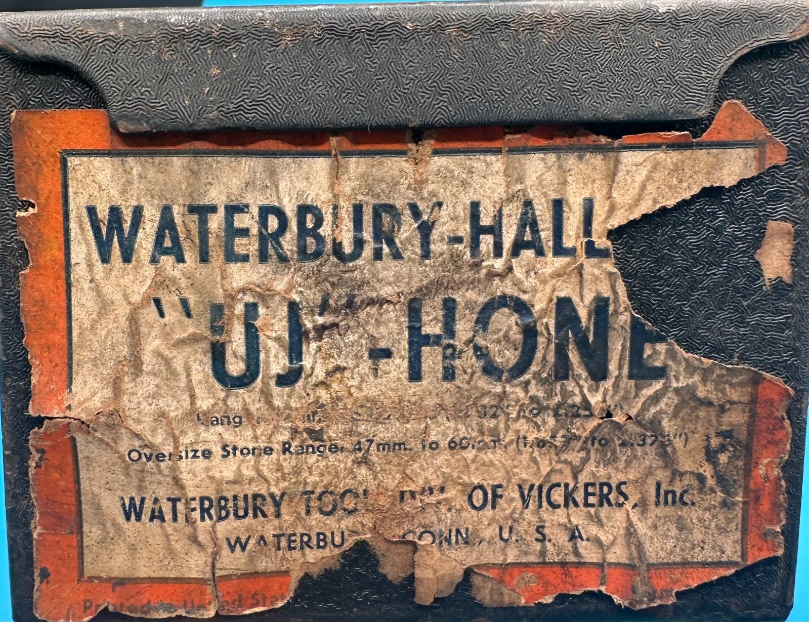 Vintage Waterbury Hall Model UJ Engine Cylinder Hone Complete Kit w Stones