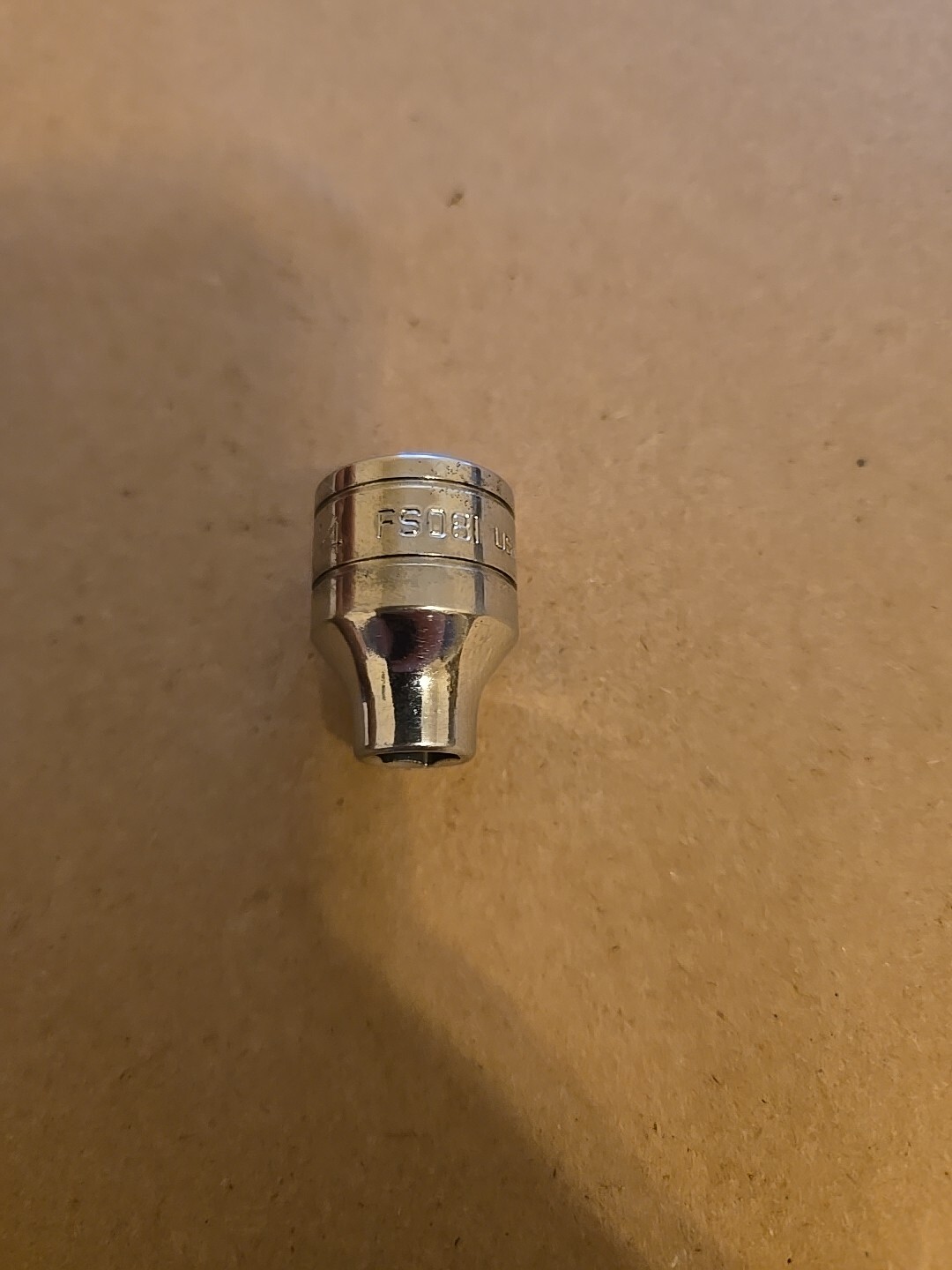 Snap On Tools 3/8″ Drive 1/4″ 6PT Shallow Chrome Socket FS081