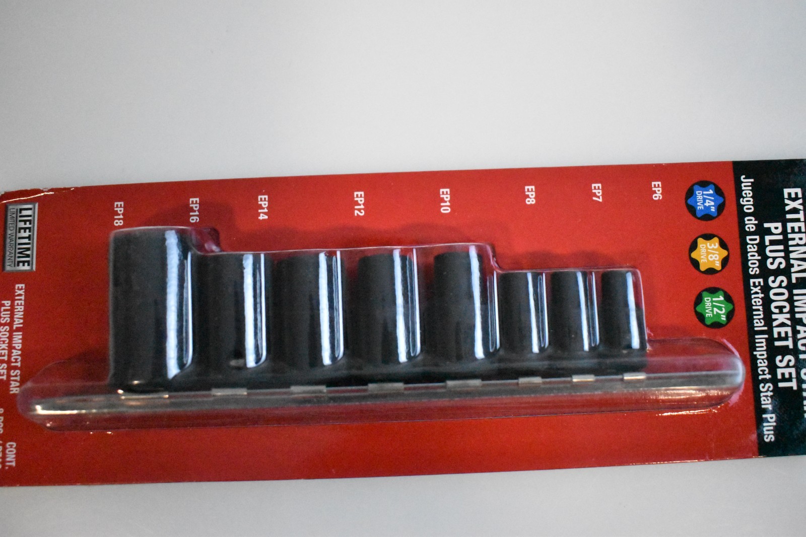 OEM Tools 25455 8 Piece External Impact Star Plus Socket Set w/ Rail New