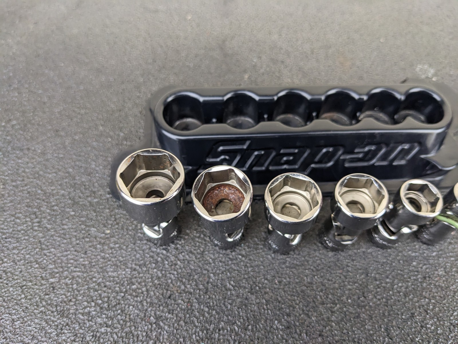 #bp289 Snap-On 106TMUSMA Metric 1/4″ Drive 6-point Universal Swivel Socket Set