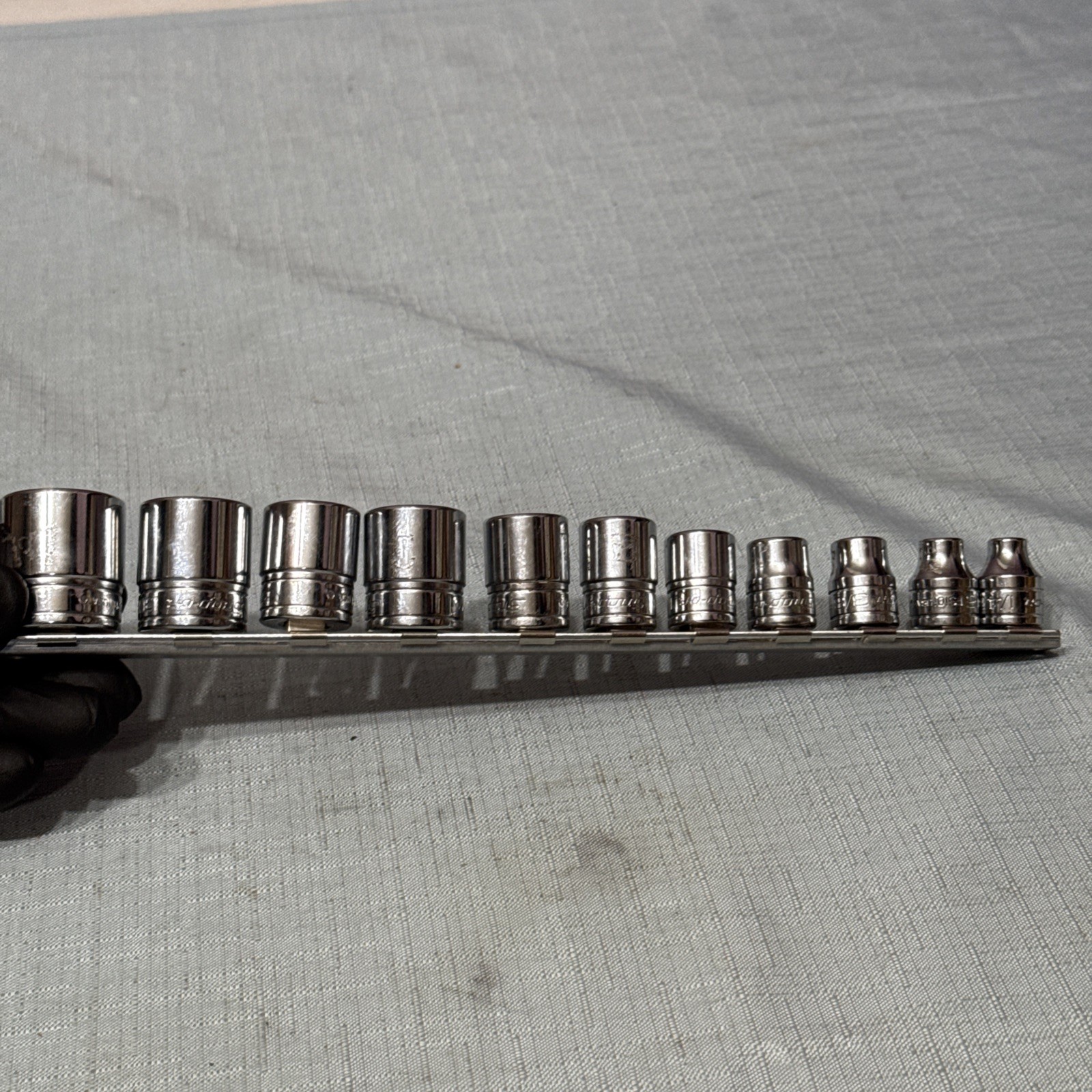 Snap-on Tool 3/8″ drive SAE 6-point Chrome Socket FS Series 11 pcs. 1/4” – 7/8”