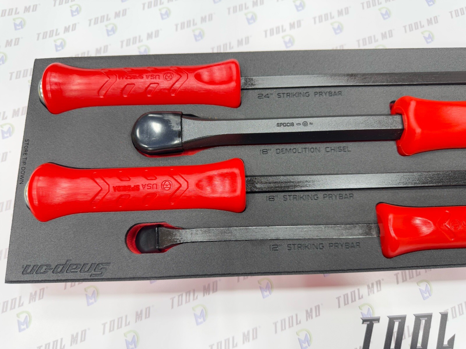 Snap-on Tools USA NEW 5-Piece RED Striking Prybar & Chisel Foam Set SPBSDC705FR