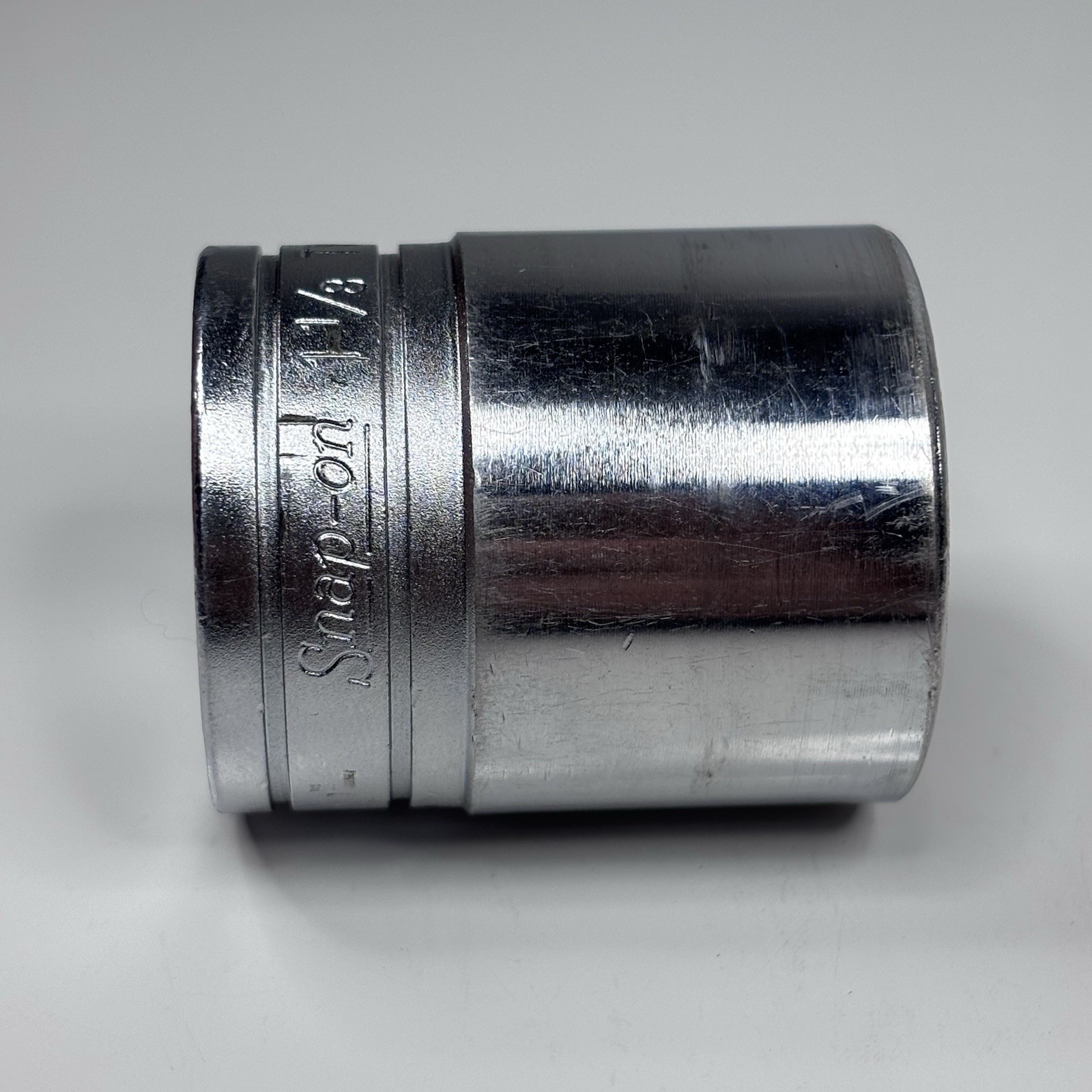 Snap On Tools TW361 1/2 Dr 6Pt SAE 1-1/8 Flank Dr Shallow Socket USA 1982 VTG