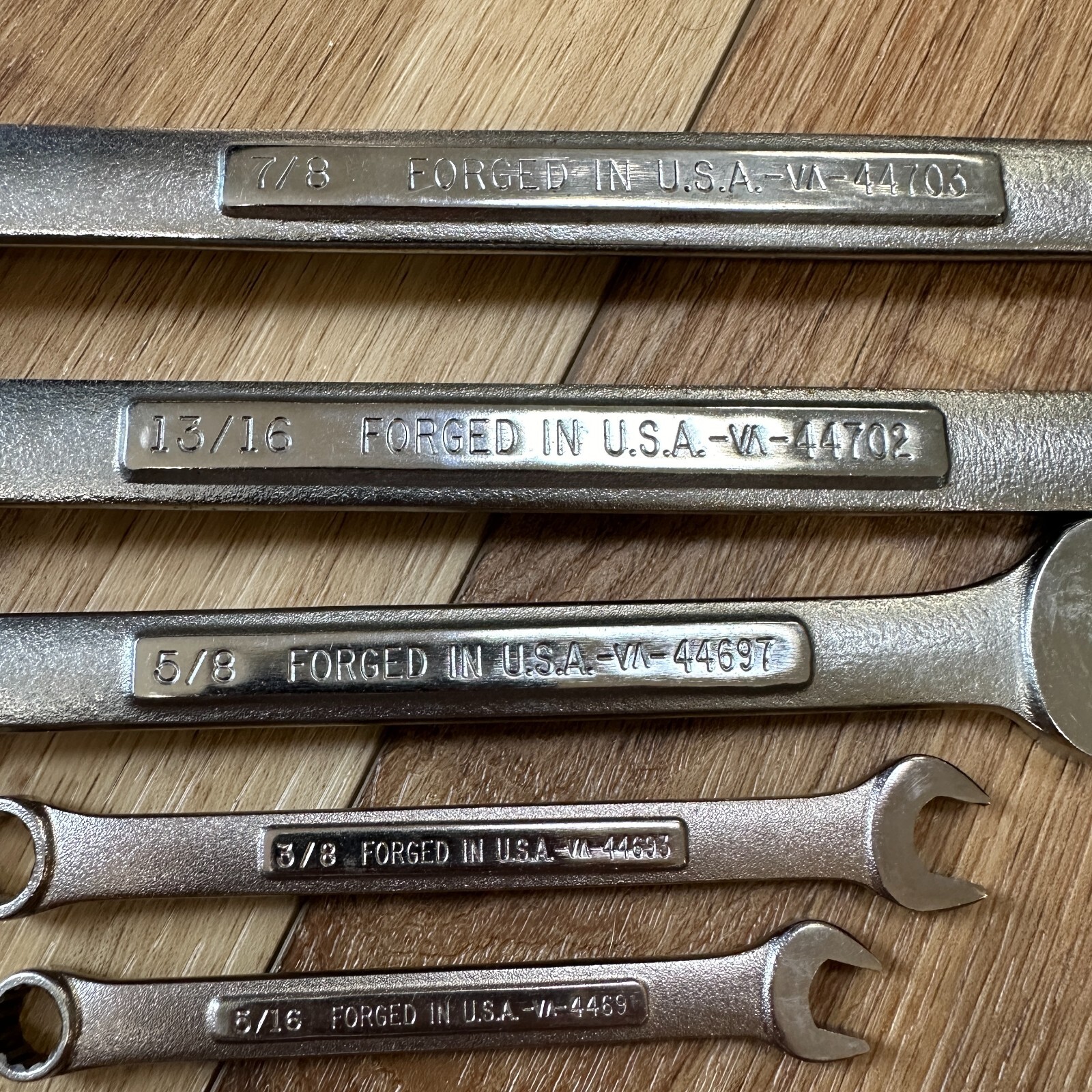 CRAFTSMAN USA WRENCH Set of 5 -VA- Combination 12 PT 5/16, 3/8, 5/8, 13/16 & 7/8