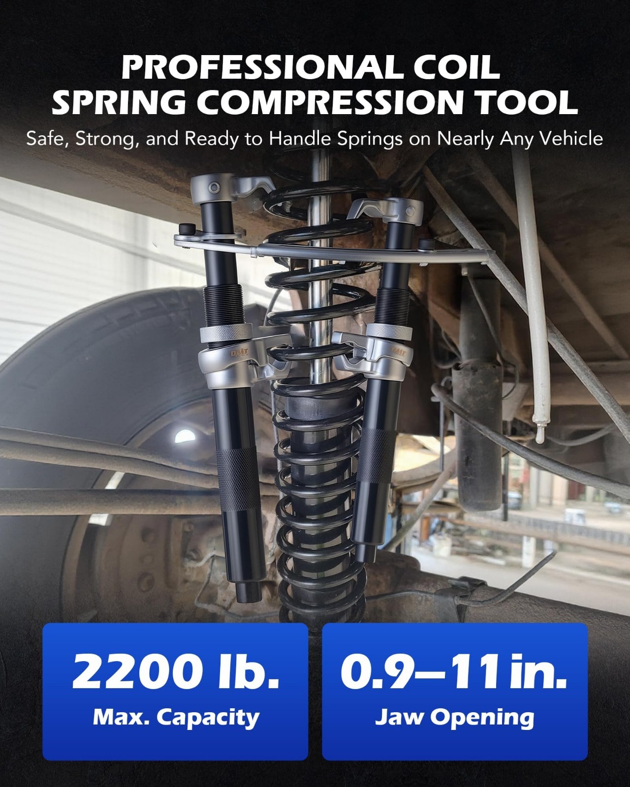 2pc Heavy Duty Coil Spring Compressor Tool Set, 2200lb Strut Tool for Sedan SUV