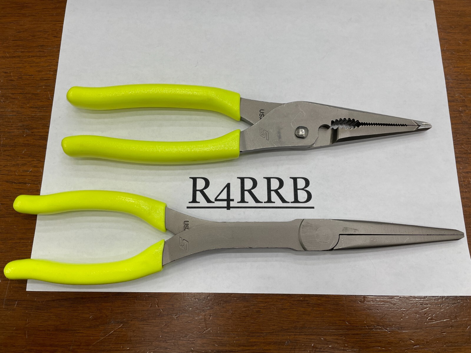 Snap-on Tools NEW 2pc HIVIZ Soft Grip LONG Needle Nose Pliers Lot 911ACF LN47ACF