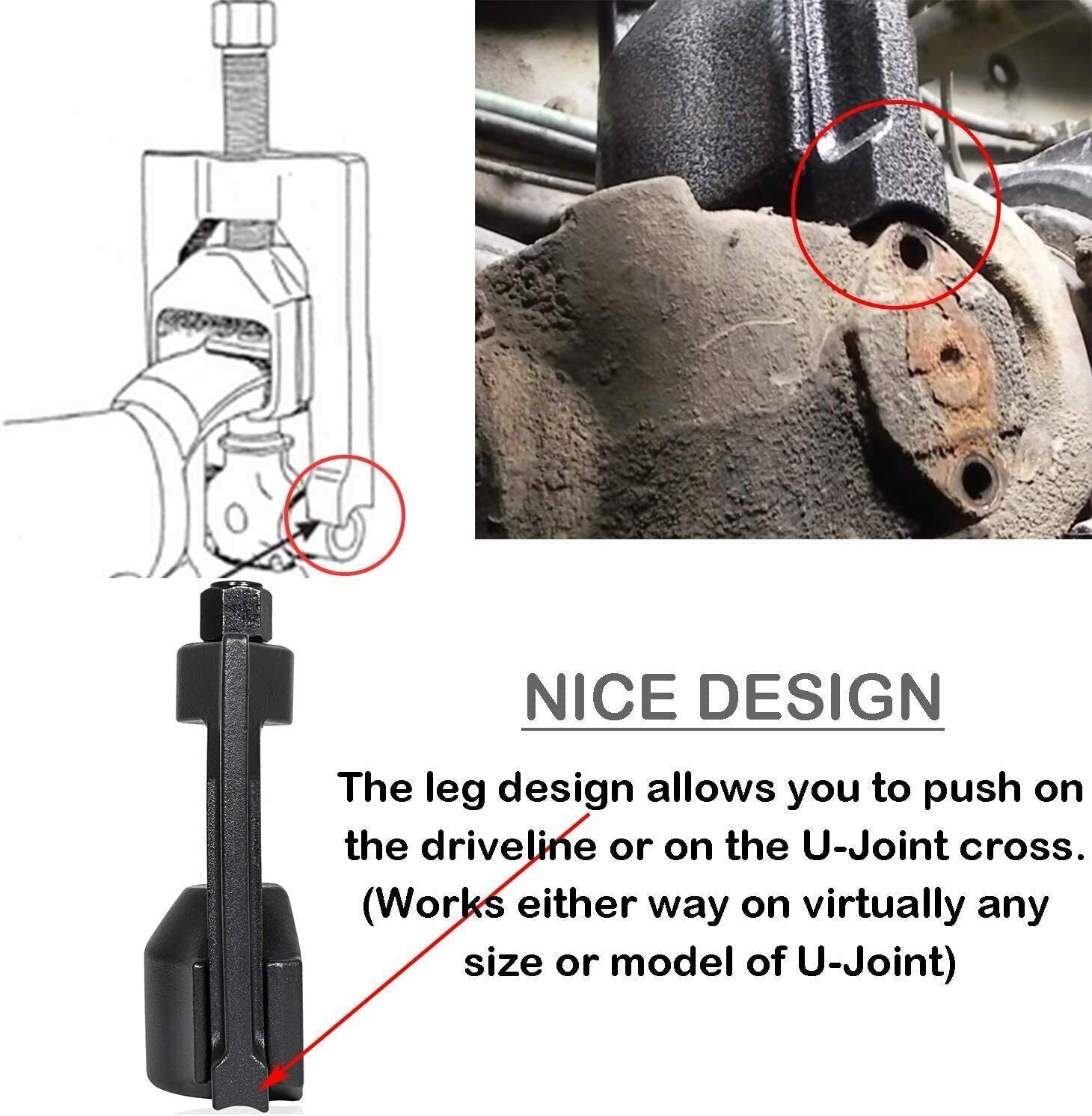 10102 Heavy Duty U-Joint Puller &5192 Bearing Cup Installer for Spicer Meritor