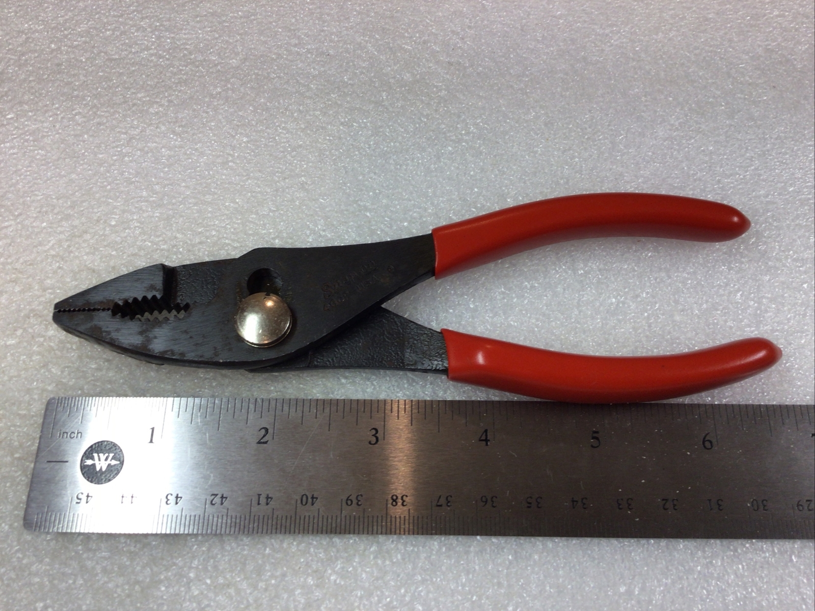 Snap On#46CP – 6-1/2”,Long, Red Soft Griped, Slip Joint Pliers/Cutters-USA-NICE-