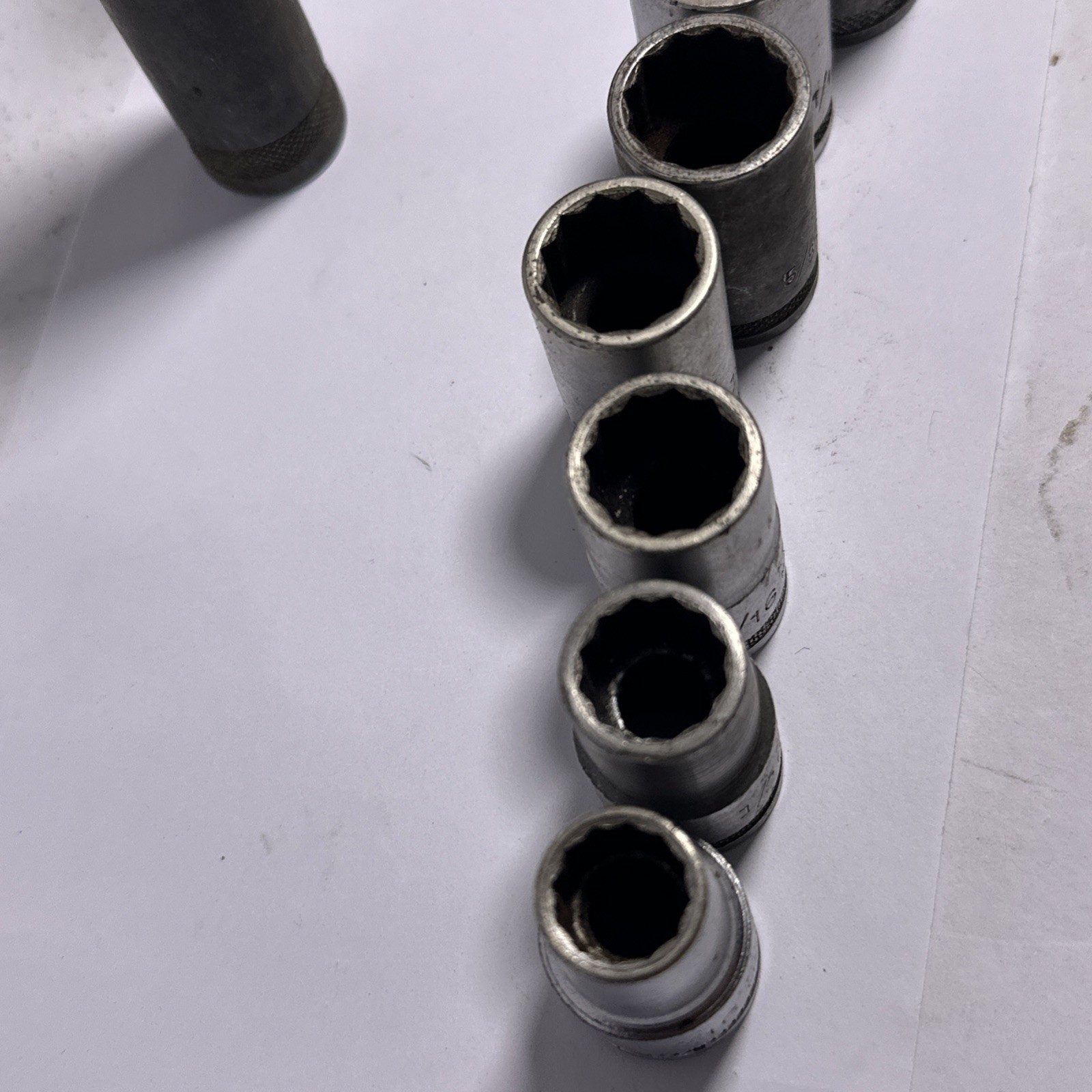 Vintage Mustang Tools 14pc SAE 1/2” Drive Socket Set 7/16” to 1”