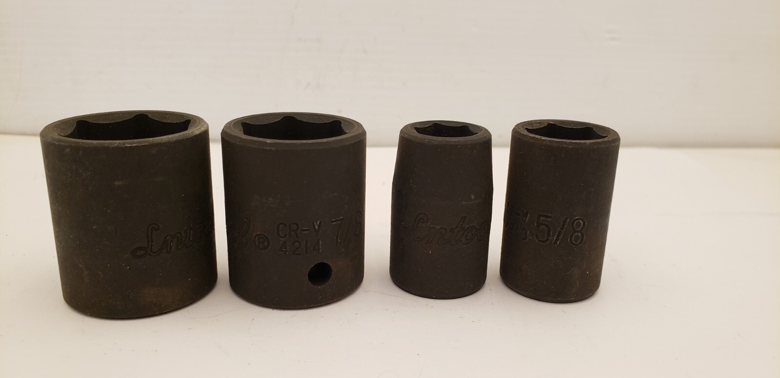 LNTOOL 1/2″ DRIVE SHALLOW IMPACT SOCKETS: 15/16, 7/8, 5/8, & 1/2, 6 POINT, NNB