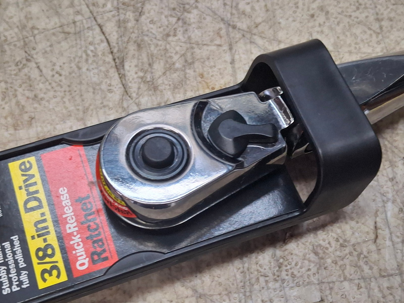 Sears Craftsman USA Nos 3/8” Drive Stubby Flex Head Ratchet 44834 Full Polished