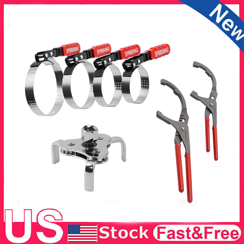 4PCS Swivel Oil Filter Wrench Remover Removal Installer Set 2-3/4″ – 5-1/4″ New