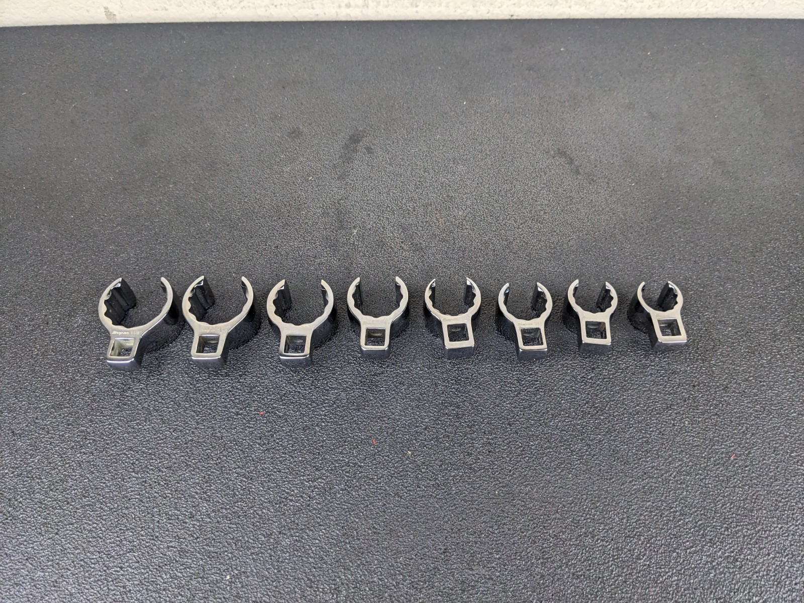 #bn277 Snap on Tools NEW 208AN 3/8″ Drive SAE Deep Flare Crowfoot Wrench Set