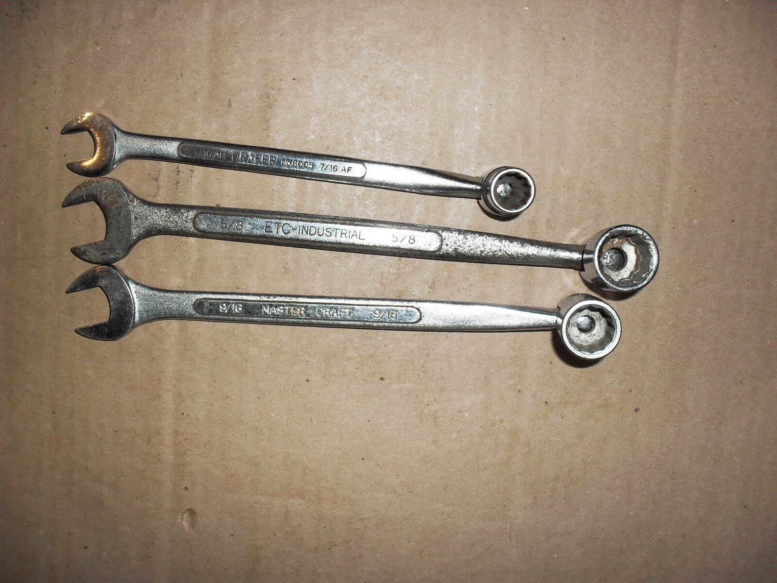 MASTER CRAFT-9/16, DRAPER No.8005-7/16AF, ETC INDUSTRIAL-5/8 FLEX JOINT SPANNER