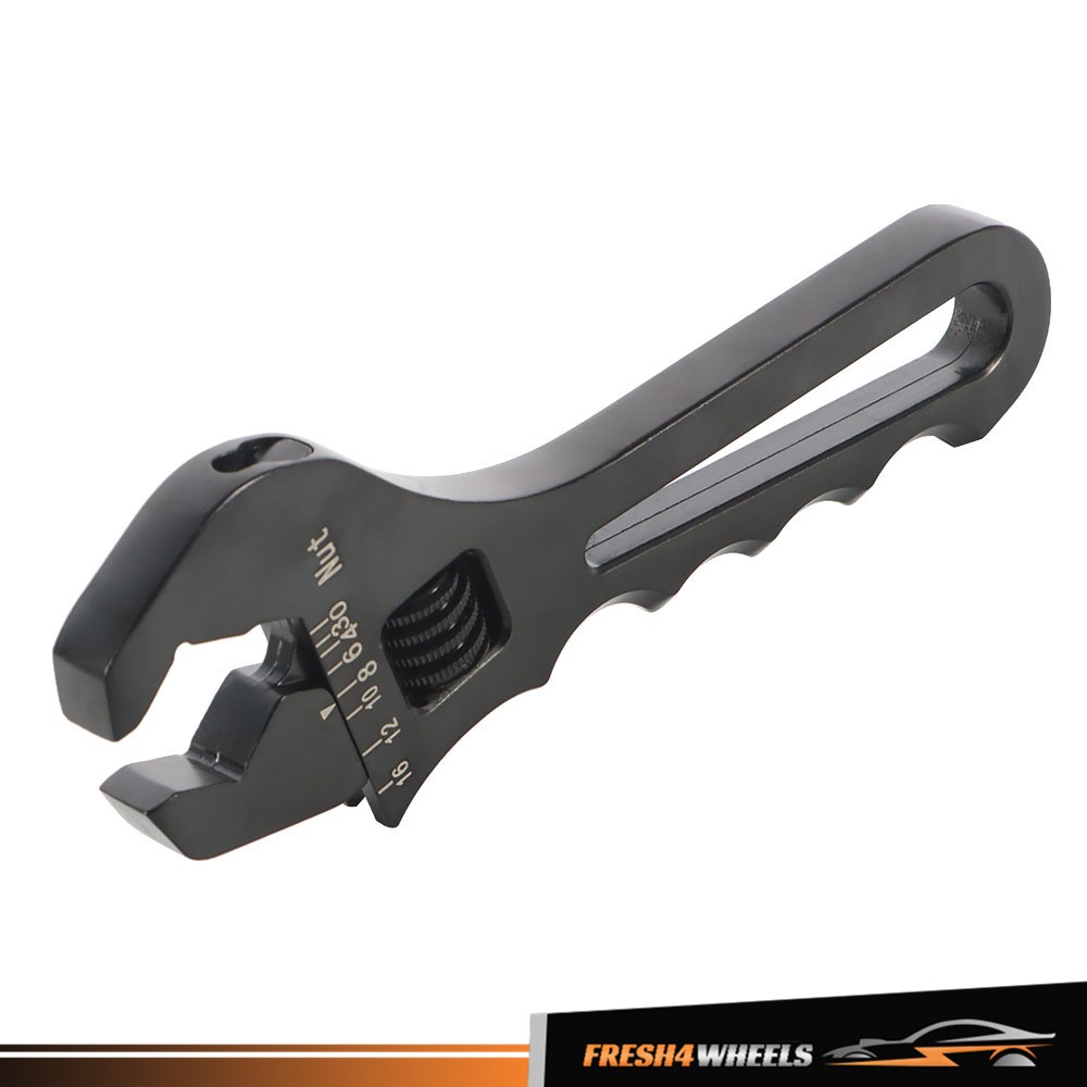 Black Aluminum 3AN-16AN Adjustable Wrench Tool Spanner For Hose End Fitting