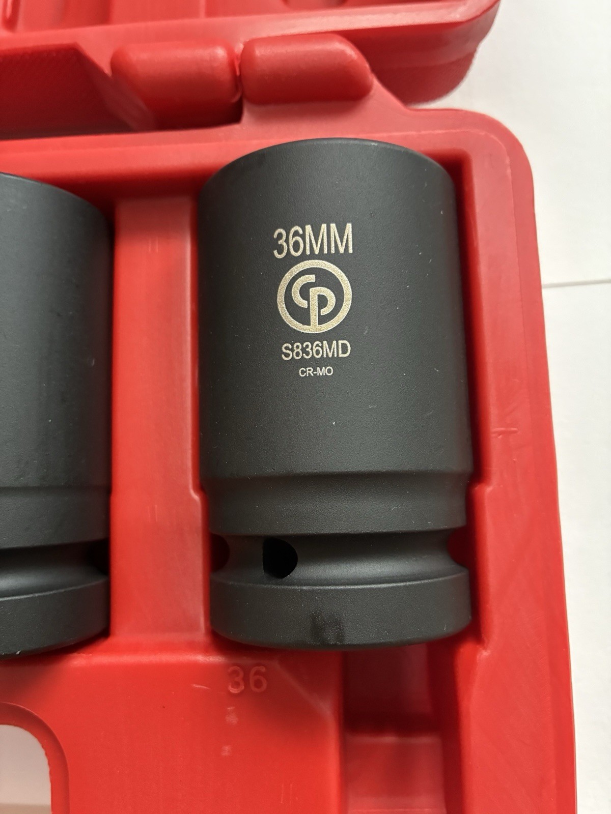 Chicago Pneumatic SS814D 1in Drive Deep Impact Socket Set 27 32 33 36mm CR-MO