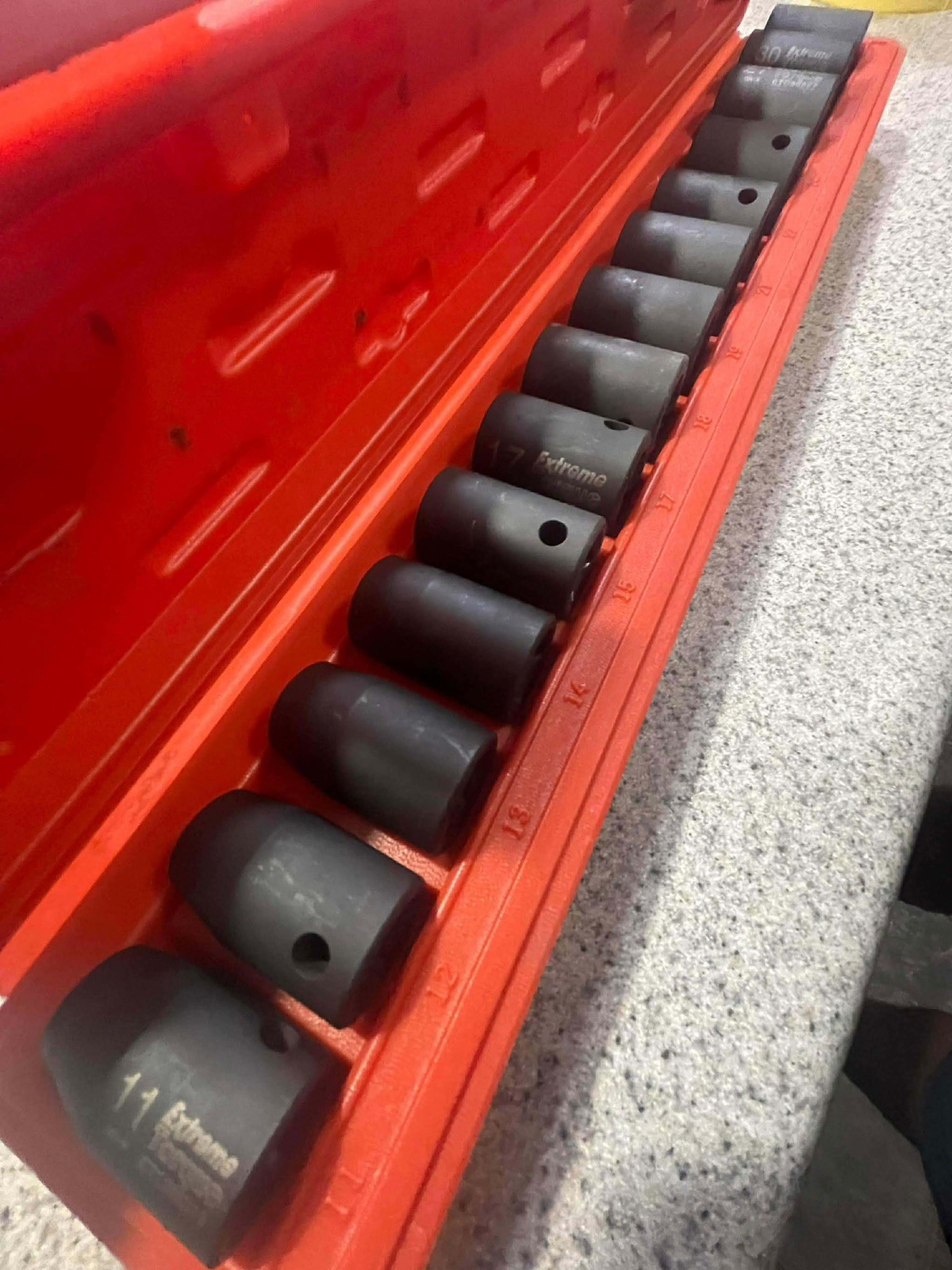 Extreme Torque Master Impact Socket Set. 7 Out Of 8 Sets Included