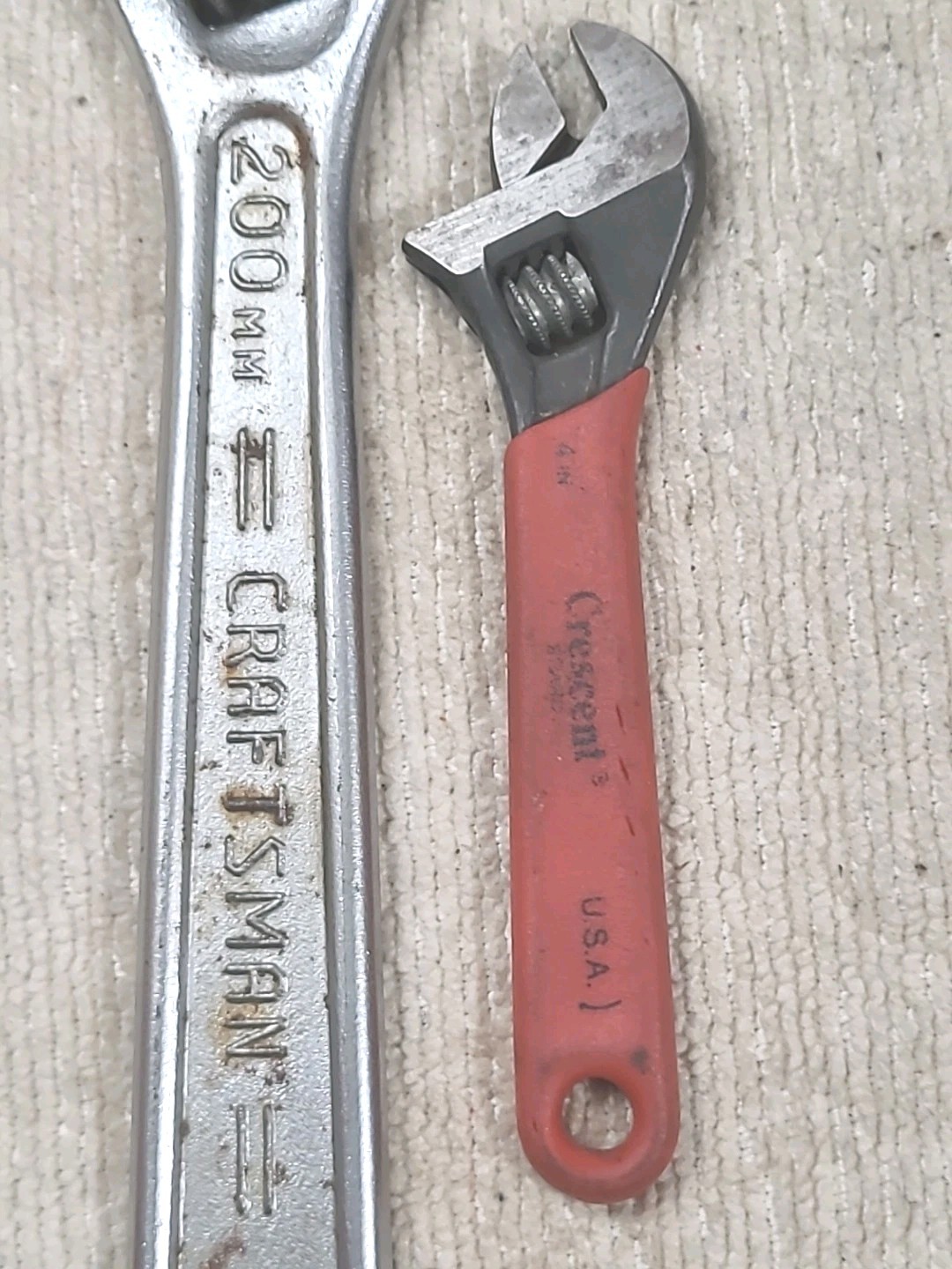 Craftsman Adjustable Wrench 44603 8″ & 4″ Crescent Tools Forged in USA.