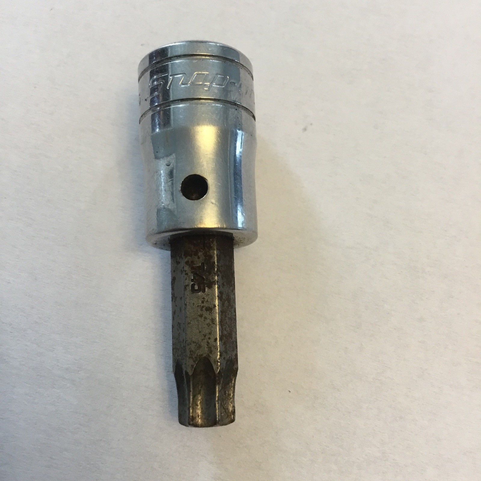 Snap-on Tools USA 3/8″ Drive T45 Torx Bit Chrome Socket Driver FTX45A Used