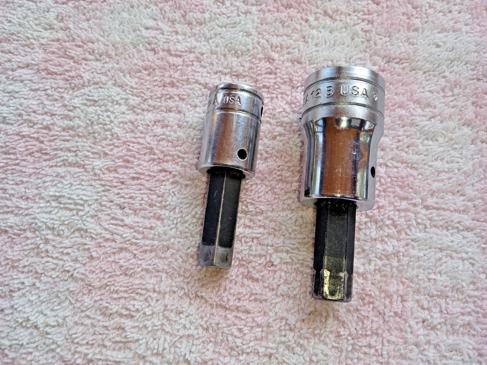SNAP-ON HEX ALLEN SOCKETS 3/8 EXC COND 3/8 and 1/2 dr NO DAMAGE NICE CHROME gift