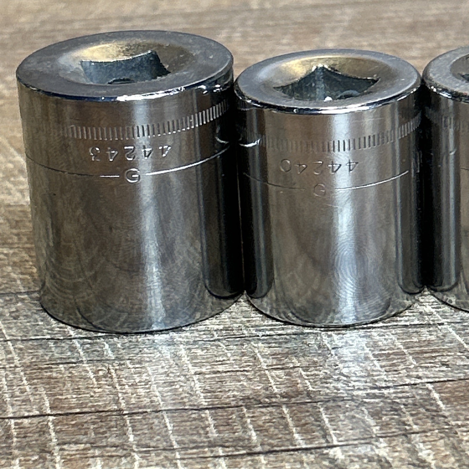 10 Piece Vintage Craftsman 1/2″ Drive 12 Point Metric Socket Set Made In USA