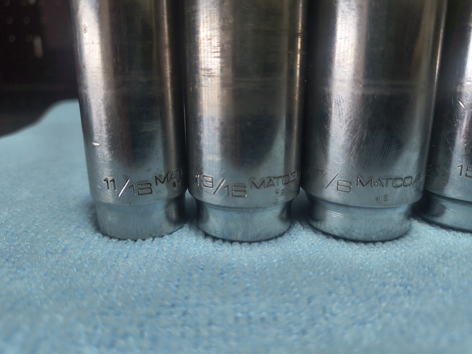 Matco Tools 3/8″ Drive Deep Chrome Opti-Torque 12-Point SAE Socket 4-Piece Lot
